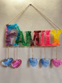 Scritta Family da appendere