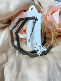 Orecchini a cerchio con foglia oro o argento