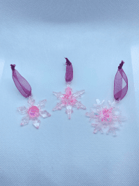 Fiocchi di neve in resina tris