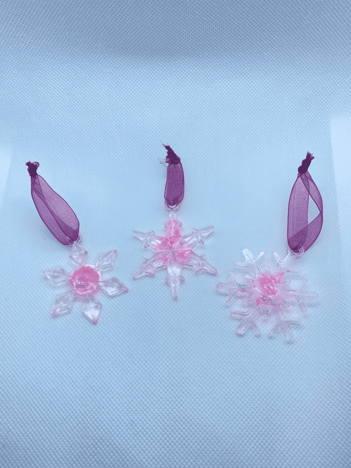 Fiocchi di neve in resina tris