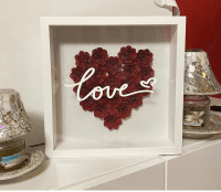 Shadow box con rose personalizzato 3D