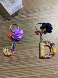 Portachiavi Iniziali in resina