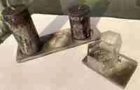 Base porta candele con 3 cerchi