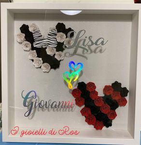Shadow box con Topolino e Minnie 3D