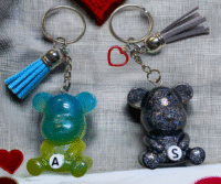 Portachiavi Orsetto in resina doppio