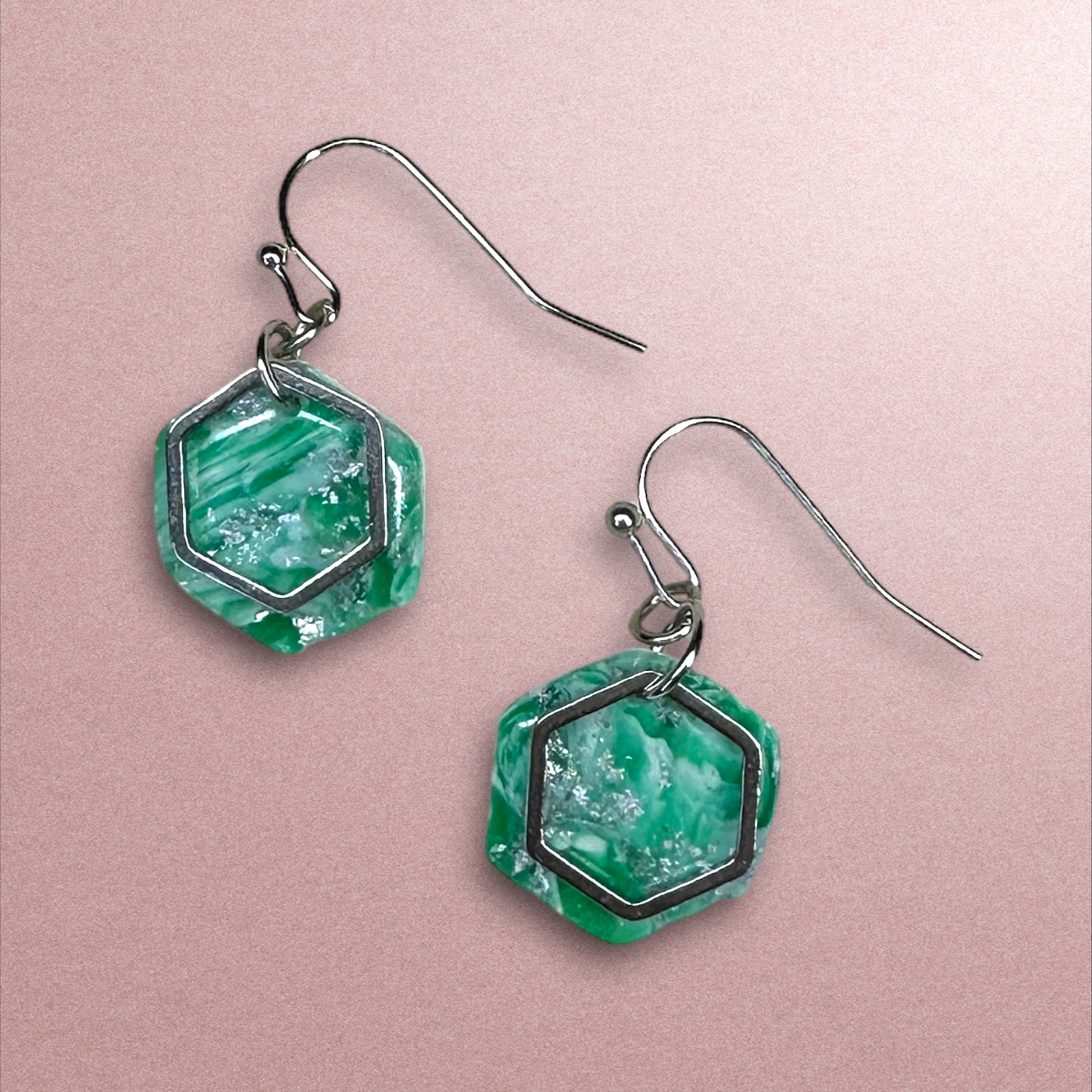 Orecchini Esagono2 in argilla polimerica