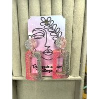 Orecchini rettangolo resina