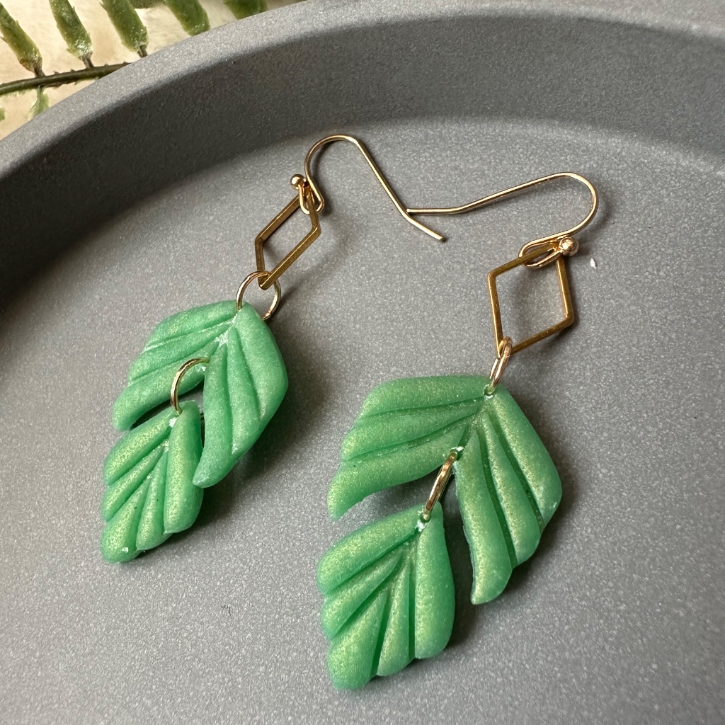 Orecchini Dafne in argilla polimerica - immagine 2