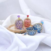 Portagioie a forma di uovo in resina