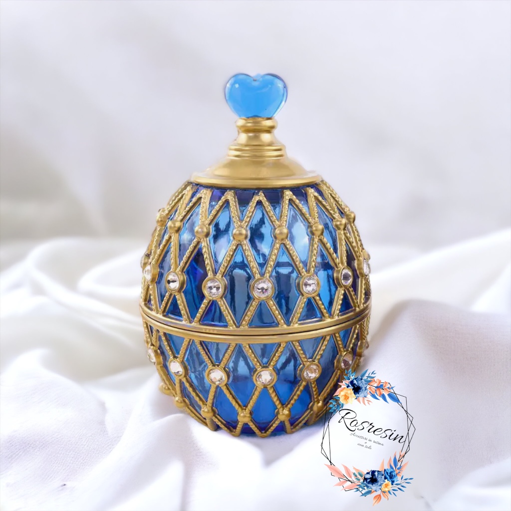 Portagioie a forma di uovo in resina