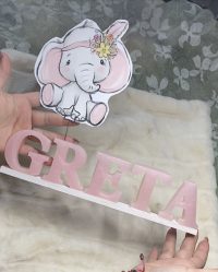 Iniziali o nome in resina