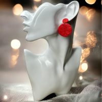 Orecchini tondi rossi