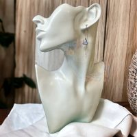 Orecchini cuore watercolor con catenella