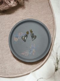 Orecchini Cuore black and gold