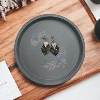 Orecchini goccia black and gold