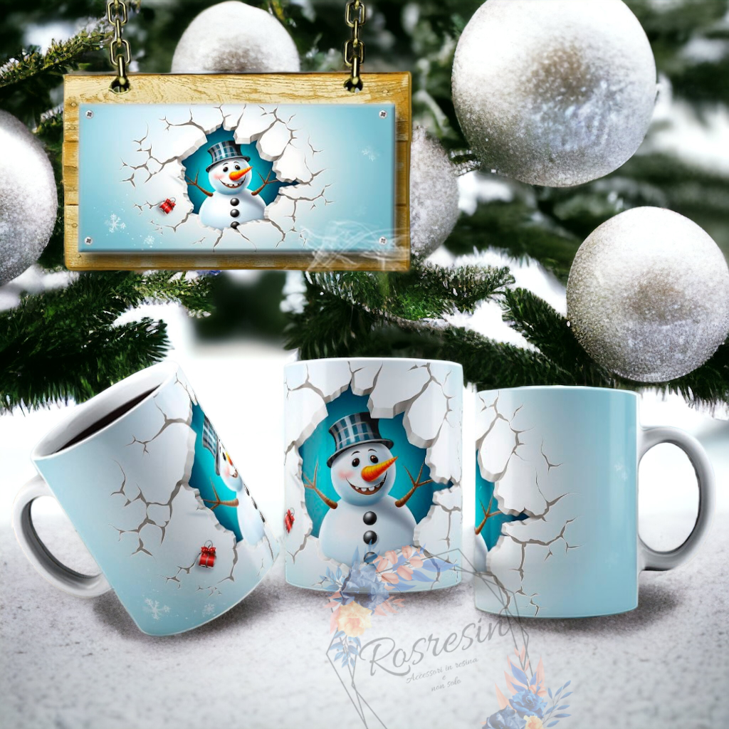 Tazze Pupazzo di neve 3D