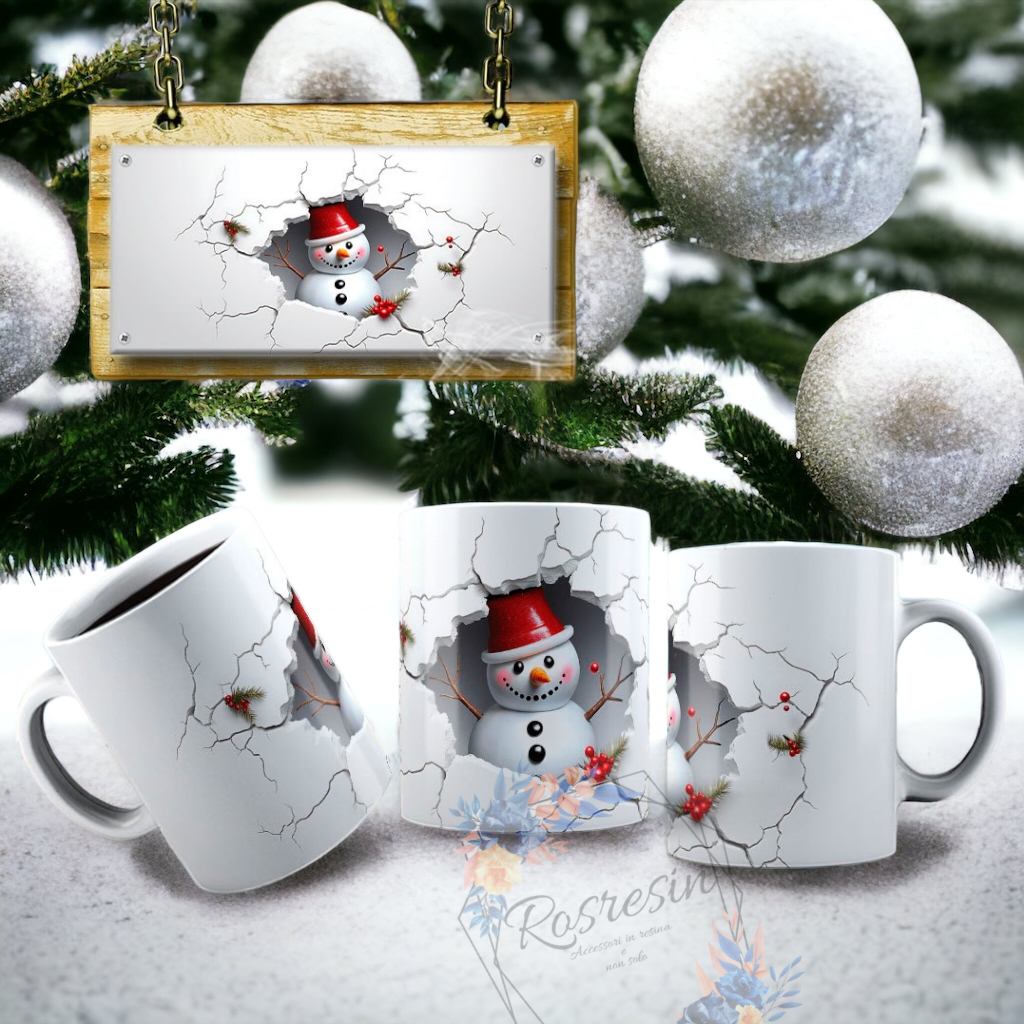Tazze Pupazzo di neve 3D - immagine 2
