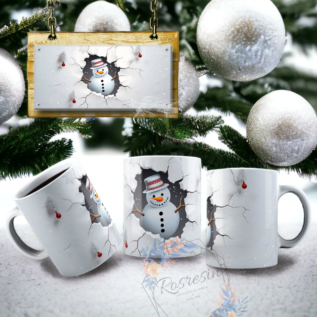 Tazze Pupazzo di neve 3D - immagine 3