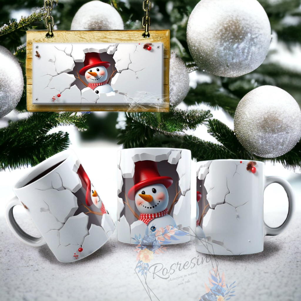 Tazze Pupazzo di neve 3D - immagine 4