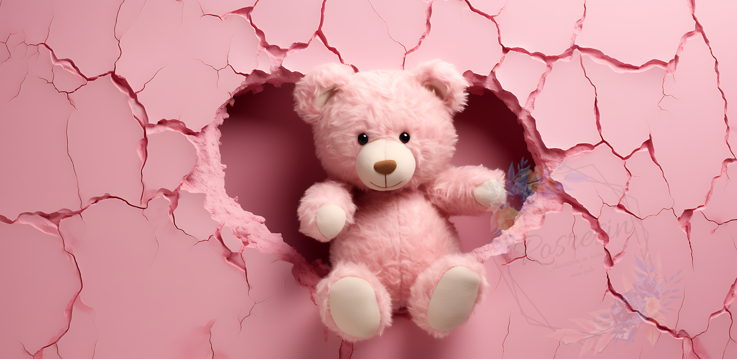 Tazza ceramica Orsetto con cuori - immagine 3