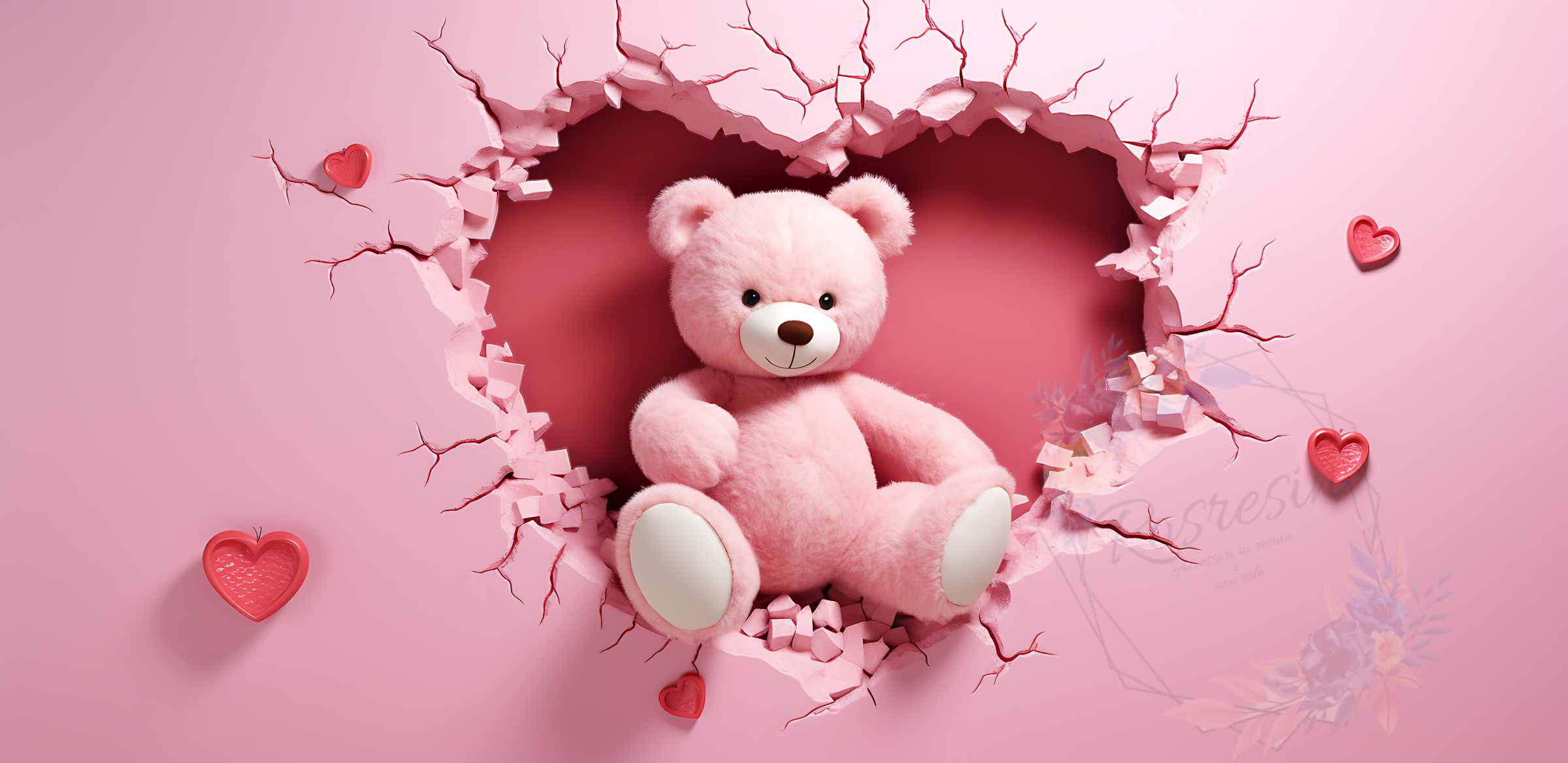 Tazza ceramica Orsetto con cuori - immagine 9