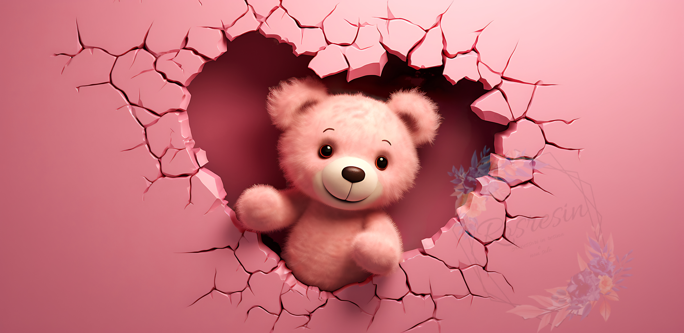 Tazza ceramica Orsetto con cuori - immagine 6