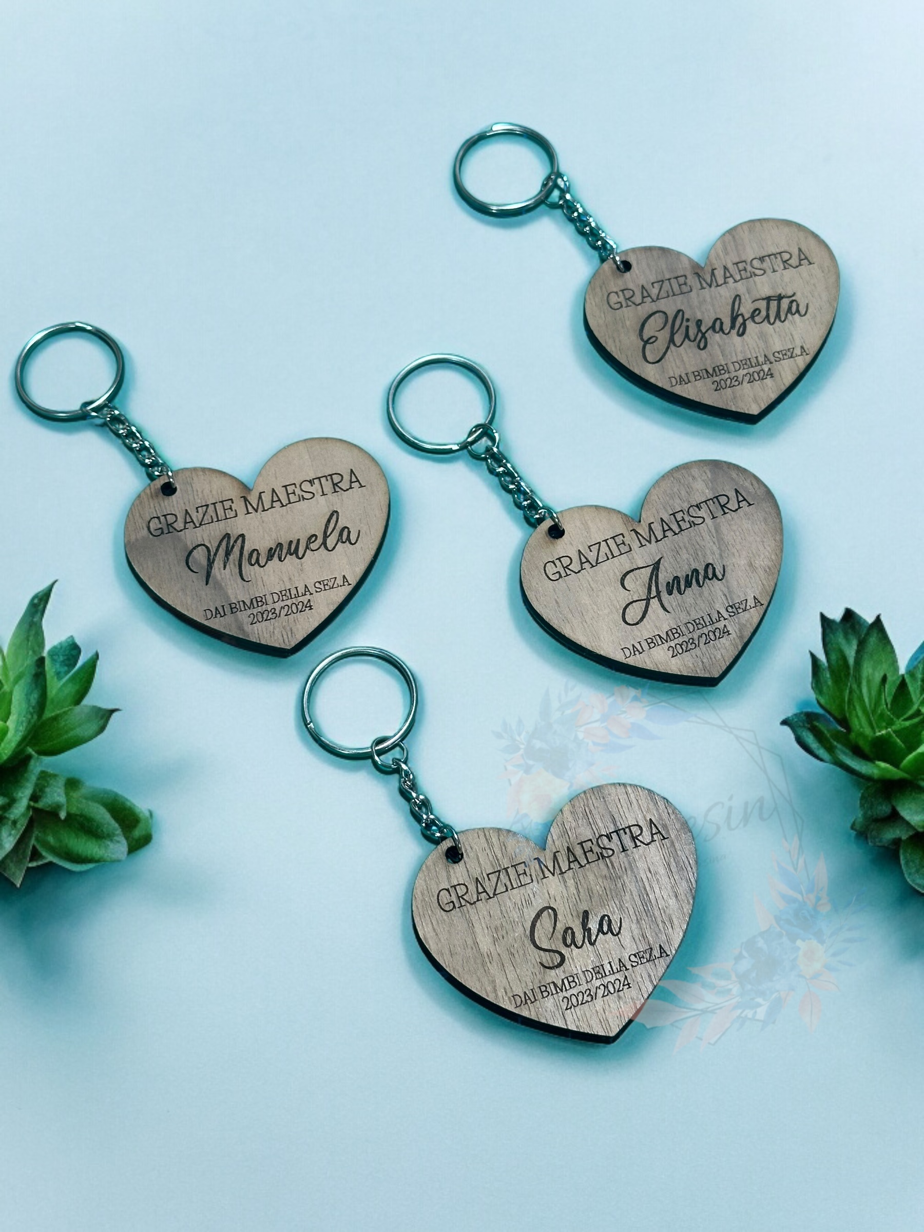 Portachiavi in legno personalizzati - immagine 2