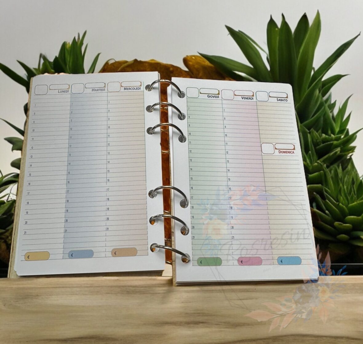 Agenda perpetua ad anelli in legno - immagine 3