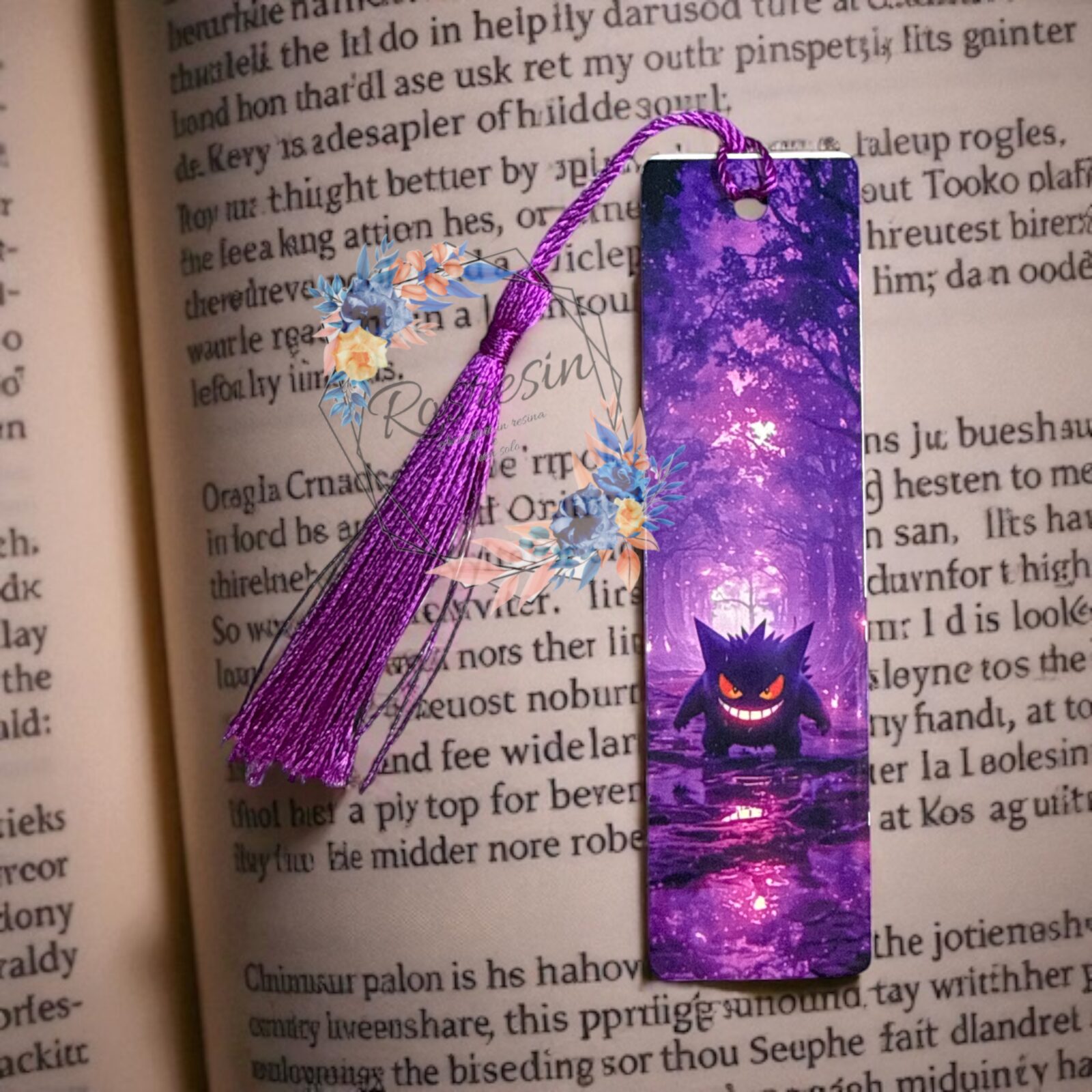 Segnalibro alluminio Pokemon Gengar personalizzabile